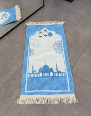 mavi kaymaz taban çocuk seccadesi ramazan temalı 2