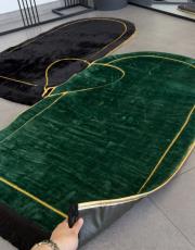 yeşil siyah  kalpli çift seccadesi çantalı  süngerli 3