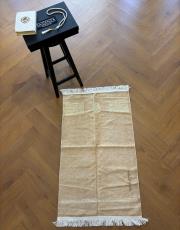 bej isme özel kabe desenli seccade seti