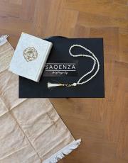 bej isme özel kabe desenli seccade seti 2