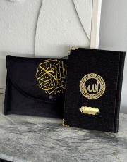 siyah isme özel kuran seti ( orta boy )