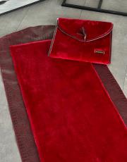 bordo çantalı diz ağırtmayan peluş seccade - 2 2