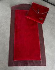 bordo çantalı diz ağırtmayan peluş seccade - 2 4