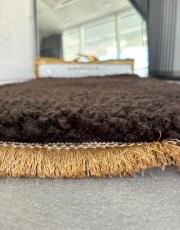 acı kahve ortopedik diz ağırtmayan seccade shaggy 3