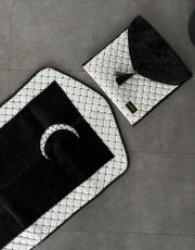 siyah beyaz çantalı seccade diz ağrıtmayan 2