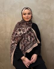 siyah - gold dubai vual desenli şal