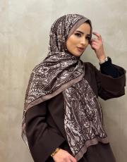 latte kahve doha vual desenli şal