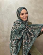 koyu yeşil valeria vual desen şal 2