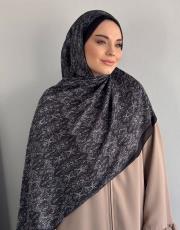 siyah paris vual desenli şal 2