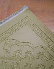 yağ yeşili kaymaz taban tavşan tüyü seccade 2