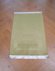 yağ yeşili 2 kaymaz taban tavşan tüyü seccade