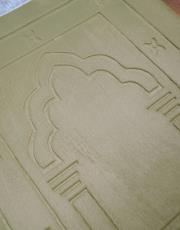 yağ yeşili 2 kaymaz taban tavşan tüyü seccade 4