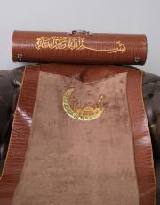 acı kahve çantalı süper lüks seccade - 1 6