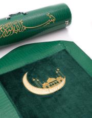 yeşil çantalı süper lüks seccade - 1 3