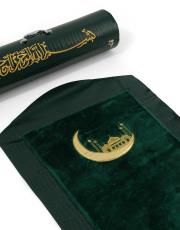 zümrüt yeşili çantalı süper lüks seccade - 1 3