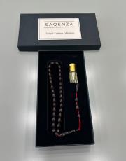 koyu kızıl 8 mm çubuk sıkma  kehribar 33 lü tesbih ve esans seti ( beyzi ) 2