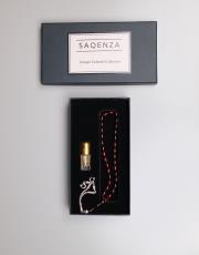 kızıl - ay yıldız 7.5 mm  sıkma kehribar 33 lü tesbih ve esans seti ( beyzi )