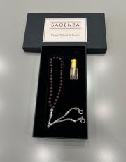 lal taşı - ay yıldız 8 mm lal taşı 33 lü tesbih ve esans seti 2