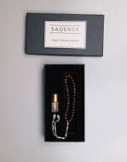 lal taşı - damla desen 8 mm lal taşı 33 lü tesbih ve esans seti