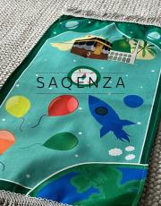 yeşil roket dizayn çocuk seccadesi 2