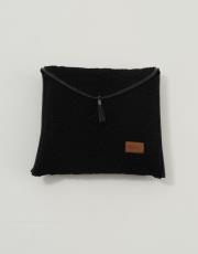 siyah hilal desenli kabarık peluş seccade 3