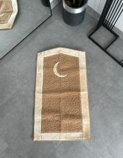 vizon hilal desenli kabarık peluş seccade 6