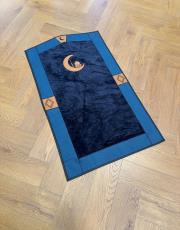 lacivert deri detaylı peluş seccade 3