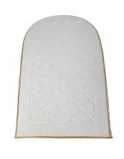 beyaz - gold biyeli ortopedik seccade mihrap dizayn 6