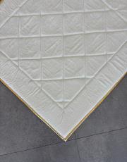 beyaz - gold biyeli ortopedik seccade mihrap dizayn 8