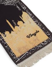 sarı siyah camili isme özel çocuk seccadesi 3