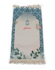 şamdanlı mavi isme özel çocuk seccadesi