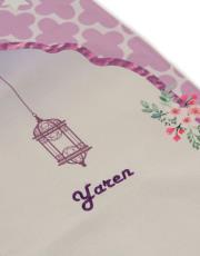 ramazan temalı pembe isme özel çocuk seccadesi 3