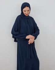lacivert şallı namaz elbisesi 6