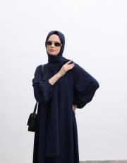 lacivert şallı namaz elbisesi 7