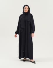 siyah şallı namaz elbisesi