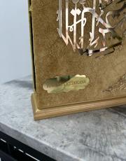 gold isme özel ahşap muhafazalı kadife kaplı lüks kuran ( orta boy ) 3