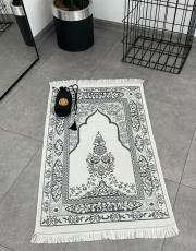 siyah nakış işlemeli silindir keseli seccade 2