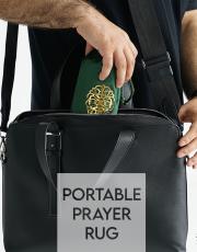 yeşil nakış işlemeli silindir keseli seccade 2