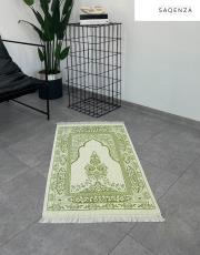 yeşil nakış işlemeli silindir keseli seccade 3