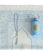 bebe mavisi nakış işlemeli silindir keseli seccade