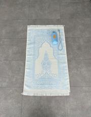 bebe mavisi nakış işlemeli silindir keseli seccade 4