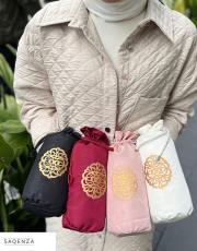 bordo nakış işlemeli silindir keseli seccade 6