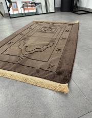 acı kahve deri astarlı peluş lüks seccade 2 2