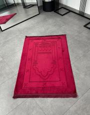 bordo deri astarlı peluş lüks seccade 2 2