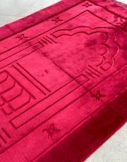 bordo deri astarlı peluş lüks seccade 2 4