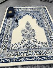 lacivert baskılı silindir çantalı  seccade 5