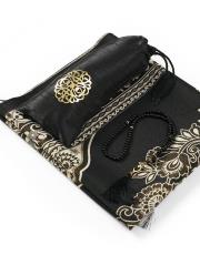 siyah baskılı silindir çantalı  seccade