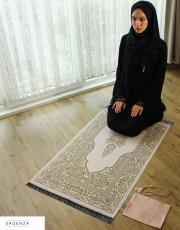 pudra baskılı dikdörtgen çantalı  seccade 6