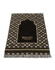 siyah isme özel şönil  seccade seti  yaldız 2025 2