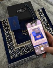 lacivert isme özel  şönilseccade seti  yaldız 2029 6